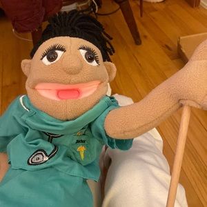 Nurse puppet with stick